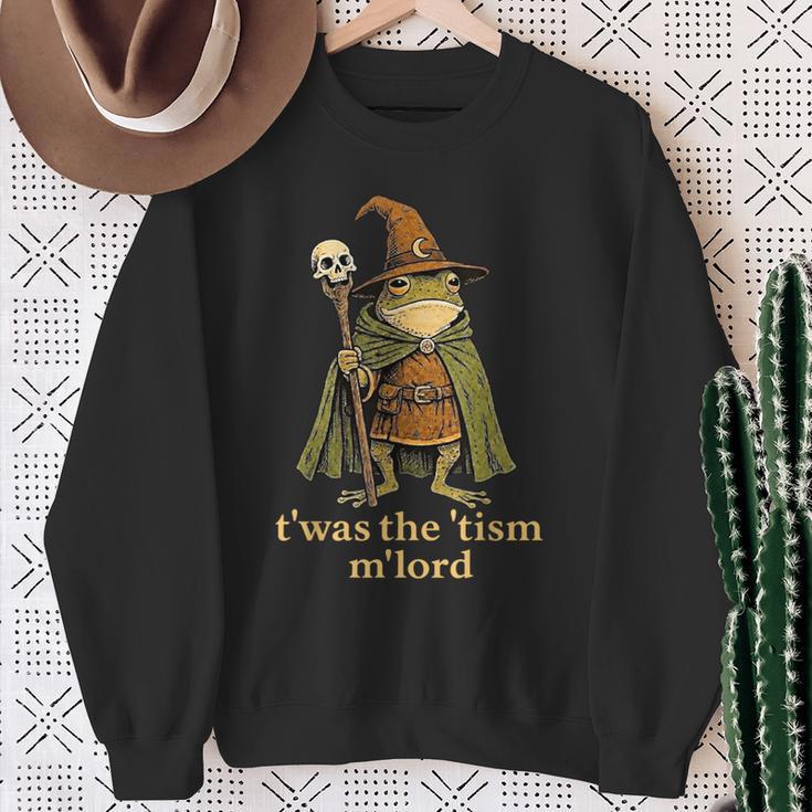 T'was The 'Tism M'lord Frog Wizard Tism Sweatshirt Gifts for Old Women