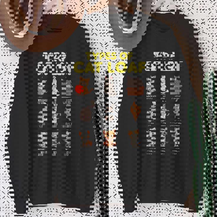 Types Of Cat Loaf Cute Kitten Kawaii Cats Cat Lover スウェットシャツ 年配の女性への贈り物