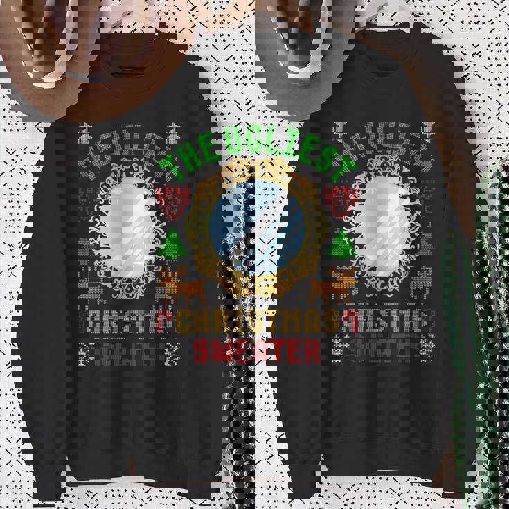 The Ugliest Ugly Christmas Sweater With Mirror Xmas Sweatshirt Gifts for Old Women