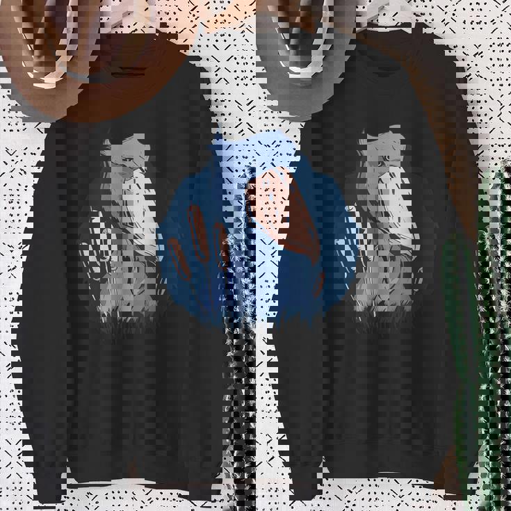 Vxl ハシビロコウ 鳥類 鳥類学者 ホエールビル 動物 スウェットシャツ 年配の女性への贈り物