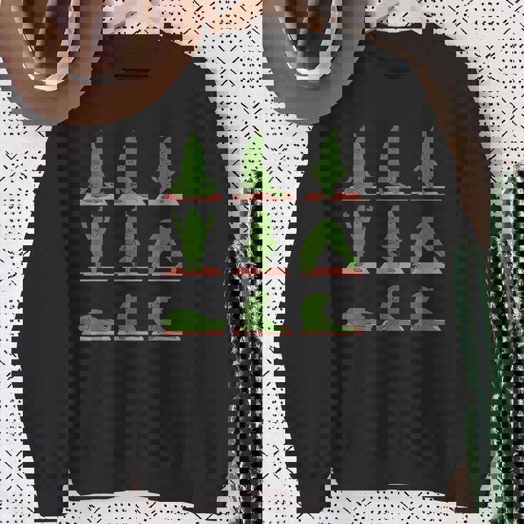 Zucchini Doing Yoga Vegan Kawaii Zen Sweatshirt Unisex Gifts for Old Women Zucchini Doing Yoga Vegan Kawaii Zen Sweatshirt Unisex Gifts for Old Women