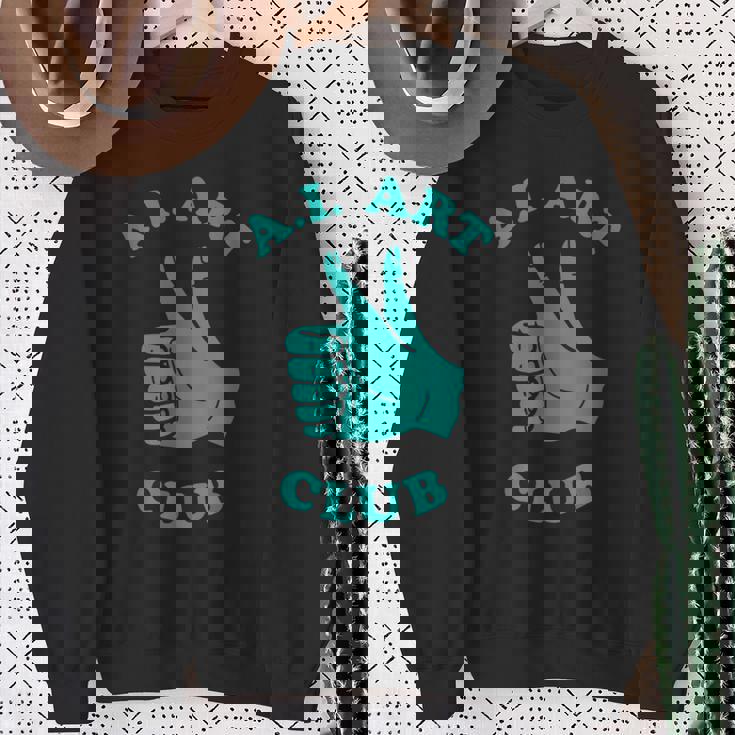 おもしろaiアートクラブ 人工知能 機械学習 スウェットシャツ 年配の女性への贈り物