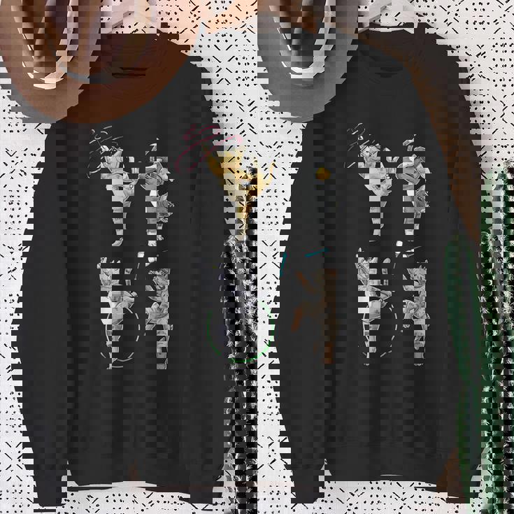 おもしろ新体操猫 スウェットシャツ 年配の女性への贈り物