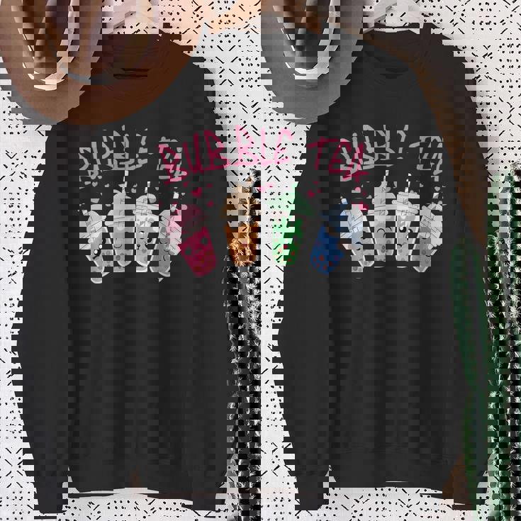 かわいいシャボン玉 ティーカップ 愛らしい集合 シャボン玉 スウェットシャツ 年配の女性への贈り物