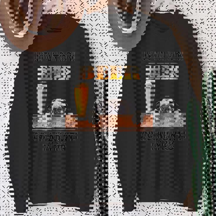 ただビール飲みたい&吊るすw マイパグ スウェットシャツ 年配の女性への贈り物