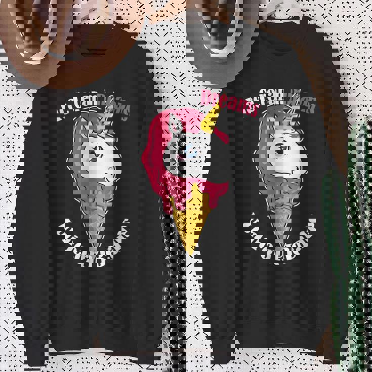アイスクリーム 夢 ユニコーン ビームス スイーツ マジカル トリート 長袖tシャツ スウェットシャツ 年配の女性への贈り物