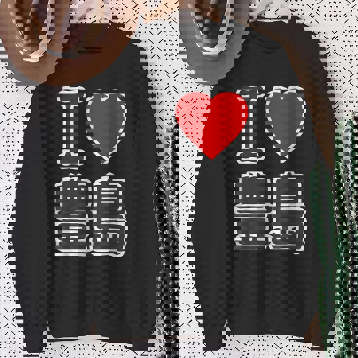 アイラブ・豊島（I Love ハート）豊島区 ビッグ 大きな文字【23区・東京都】ジモtティ 地元愛 面白い スウェットシャツ 年配の女性への贈り物