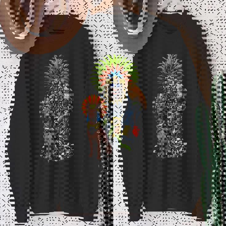 アステカの神ミクトランテクトリ古代マヤの神話の神々 スウェットシャツ 年配の女性への贈り物