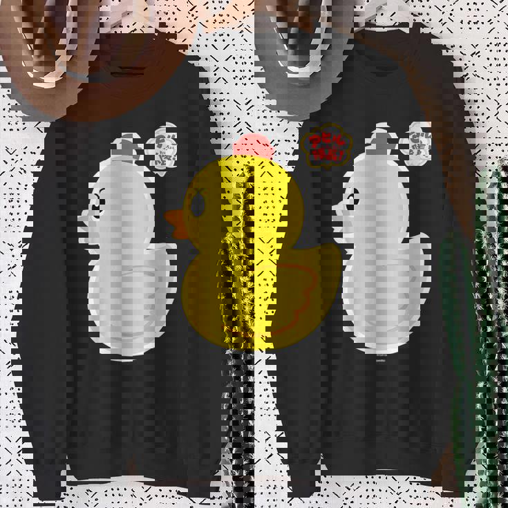 アヒル隊長ビッグプリント（横向き） スウェットシャツ 年配の女性への贈り物