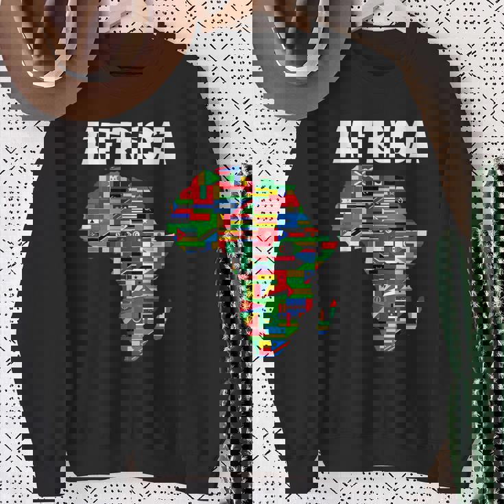 アフリカtシャツ 誇り高きアフリカ国旗大陸愛 スウェットシャツ 年配の女性への贈り物