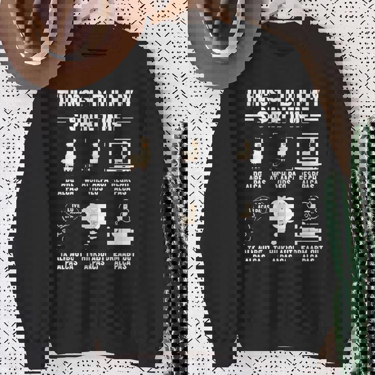 アルパカ ファンキーパー おもしろアルパカ 長袖tシャツ スウェットシャツ 年配の女性への贈り物