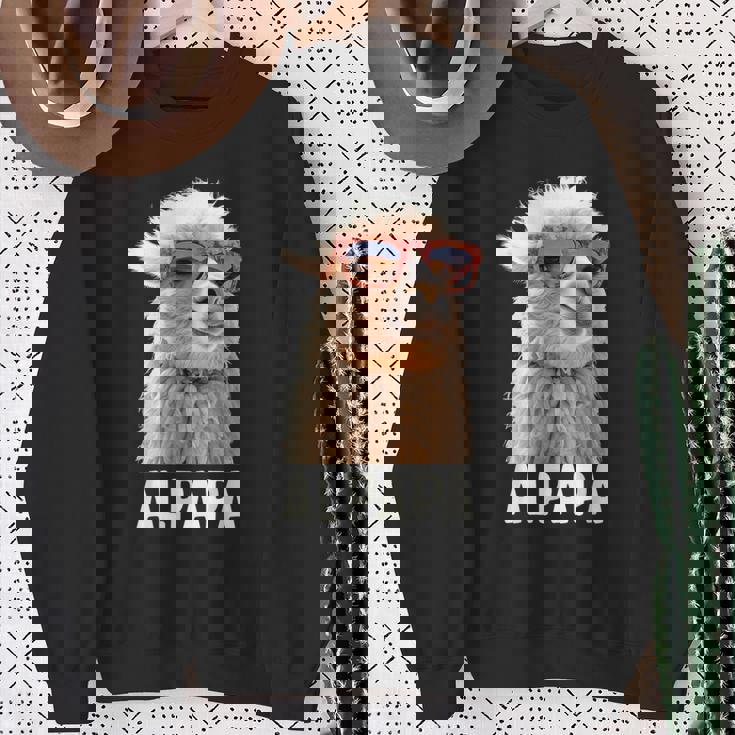 アルパカ・パパ・アルパパ・ラマ・パパ・アルパカ・パパ・ワーター・ワンダリングalpapa スウェットシャツ 年配の女性への贈り物