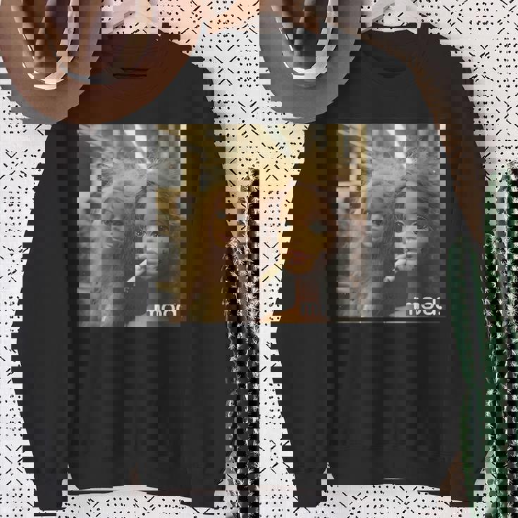 アンティーク調のドールフェイスミーム 長袖tシャツ スウェットシャツ 年配の女性への贈り物