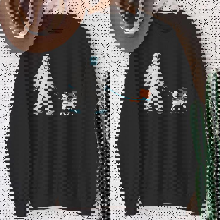 イエティウォーキングパピヨンクリプトゾロジー犬 スウェットシャツ 年配の女性への贈り物