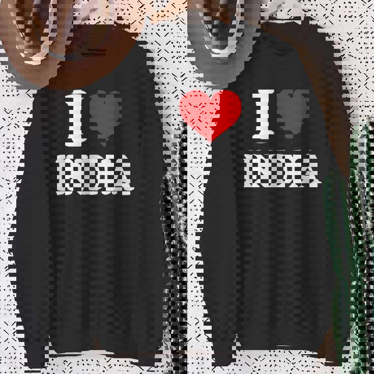 インド I Heart India I Love India スウェットシャツ 年配の女性への贈り物