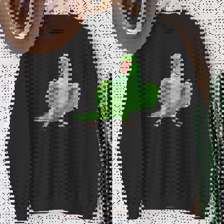 インドのワカケホンセイオウムの鳥 スウェットシャツ 年配の女性への贈り物