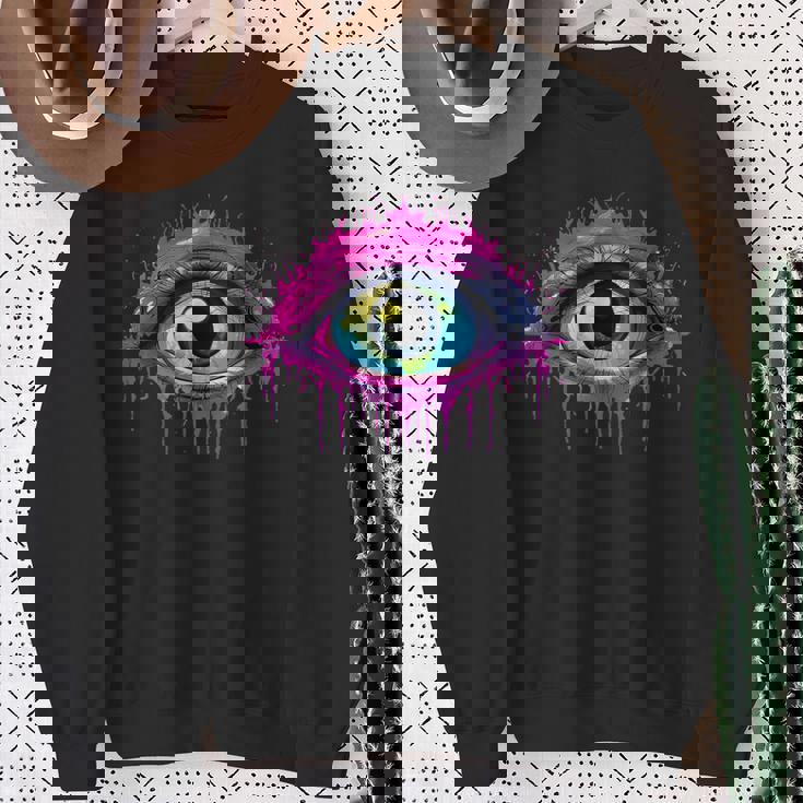 ウィアードコアアイボールドリームコアエステティックグランジエッジィトリッピー スウェットシャツ 年配の女性への贈り物