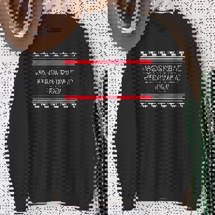 ウィスコンシン州退役軍人への感謝の気持ち スウェットシャツ 年配の女性への贈り物