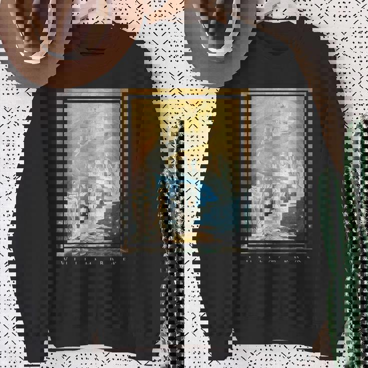 ウィリアム・ブレイク ジェイコブの梯子 芸術 象徴主義 神秘主義 魔法 William Blake Jacob スウェットシャツ 年配の女性への贈り物