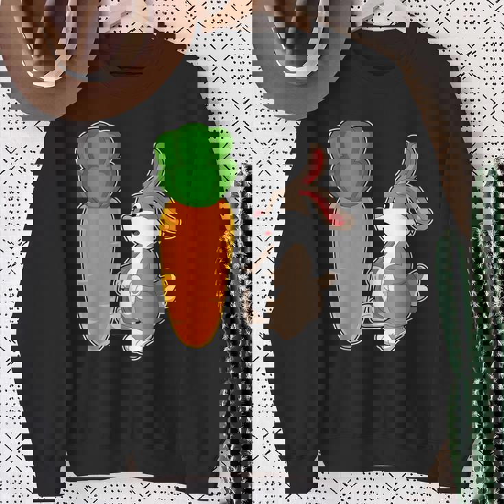 ウサギ ニンジン スウェットシャツ 年配の女性への贈り物