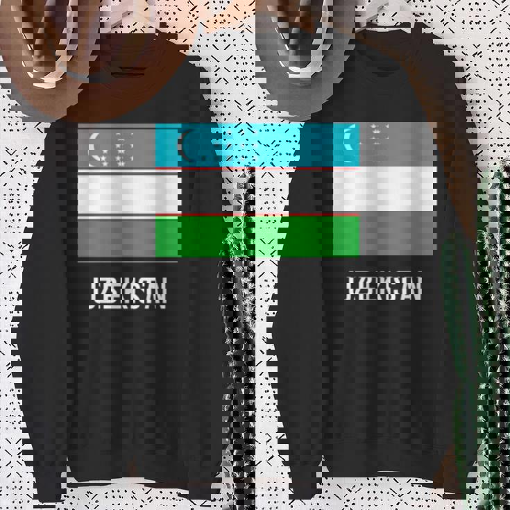 ウズベキスタン ウズベキスタン国旗 長袖tシャツ スウェットシャツ 年配の女性への贈り物