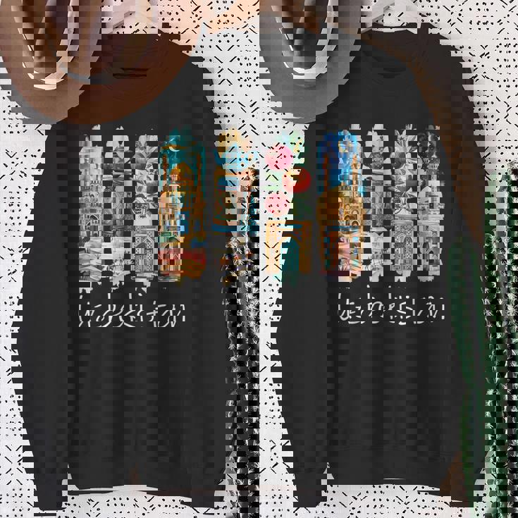 ウズベキスタン 筆文字 ウズベク バカンス お土産 ウズベキスタン スウェットシャツ 年配の女性への贈り物