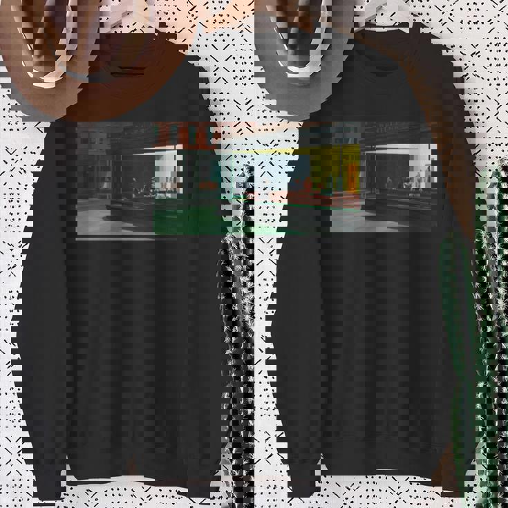 エドワードホッパーのナイトホークス 長袖tシャツ スウェットシャツ 年配の女性への贈り物