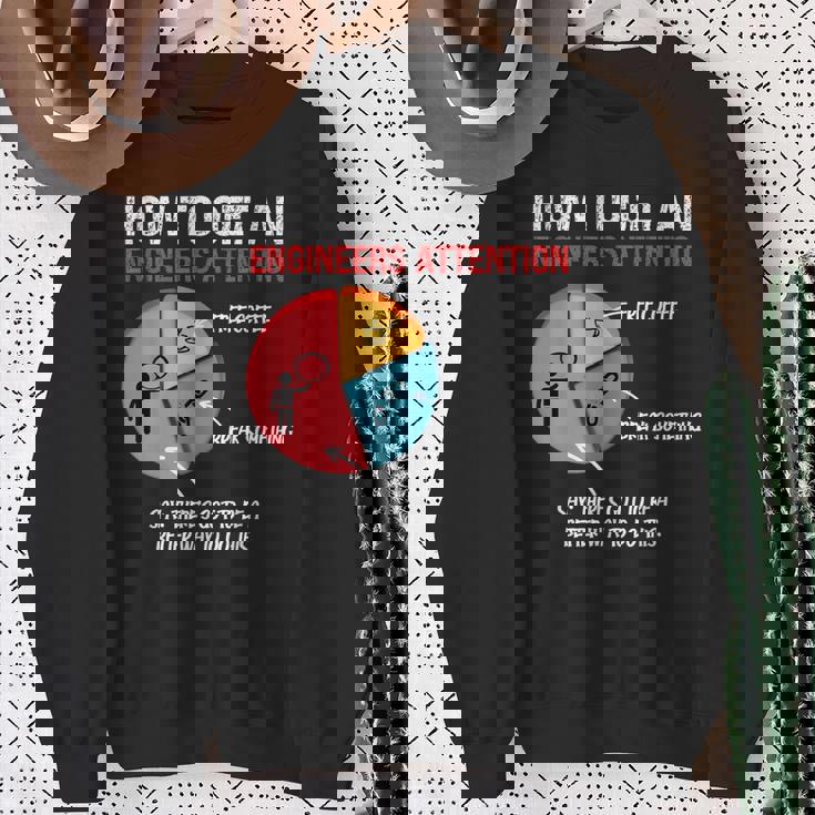 エンジニアの注目を集める方法 面白いエンジニア スウェットシャツ 年配の女性への贈り物