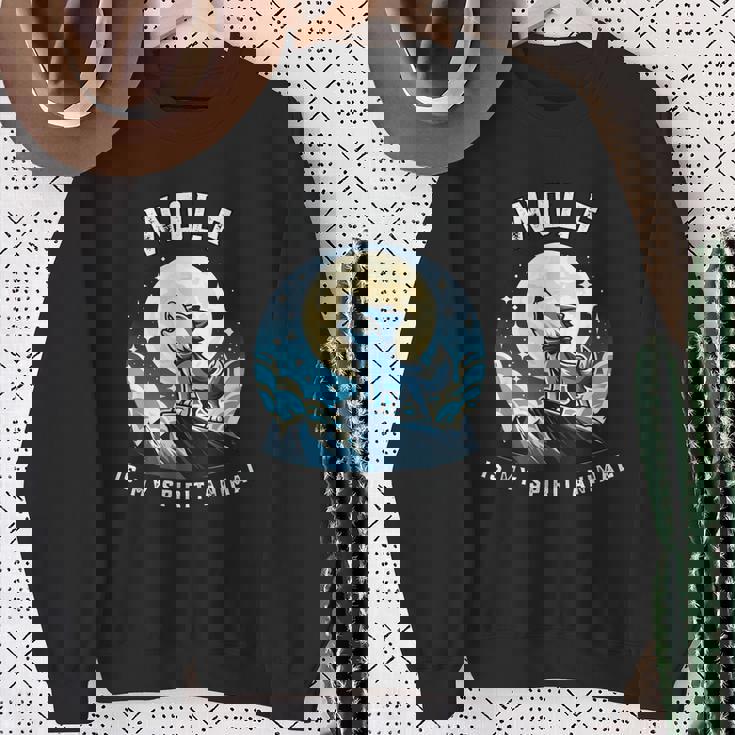 オオカミは私の精神 野生動物ファンのためのアニマル服 スウェットシャツ 年配の女性への贈り物