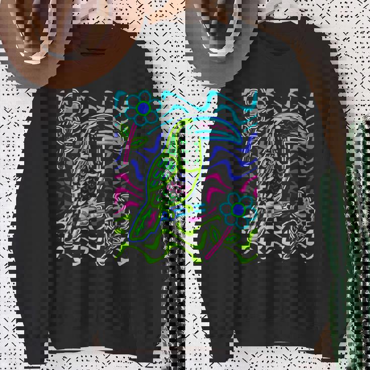 オオハシの鳥 アラカリ オオハシ オオハシ モラ アート パナマ・クナ族作 スウェットシャツ 年配の女性への贈り物