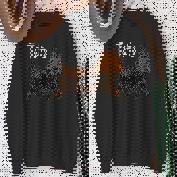 オズの魔法使いドッグシャツ アート-ドロシーの犬 Tototrutting スウェットシャツ 年配の女性への贈り物