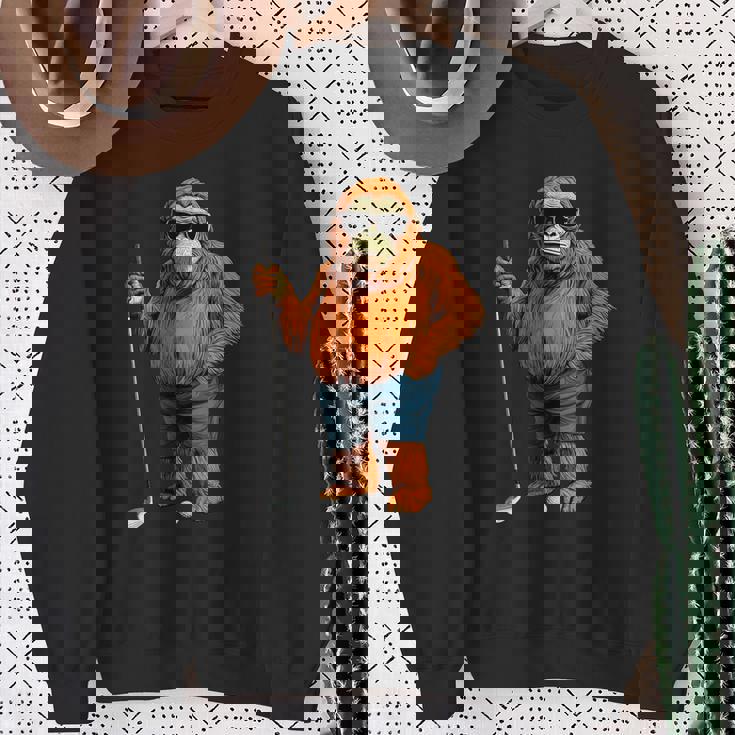 オランウータンゴルファー スウェットシャツ 年配の女性への贈り物