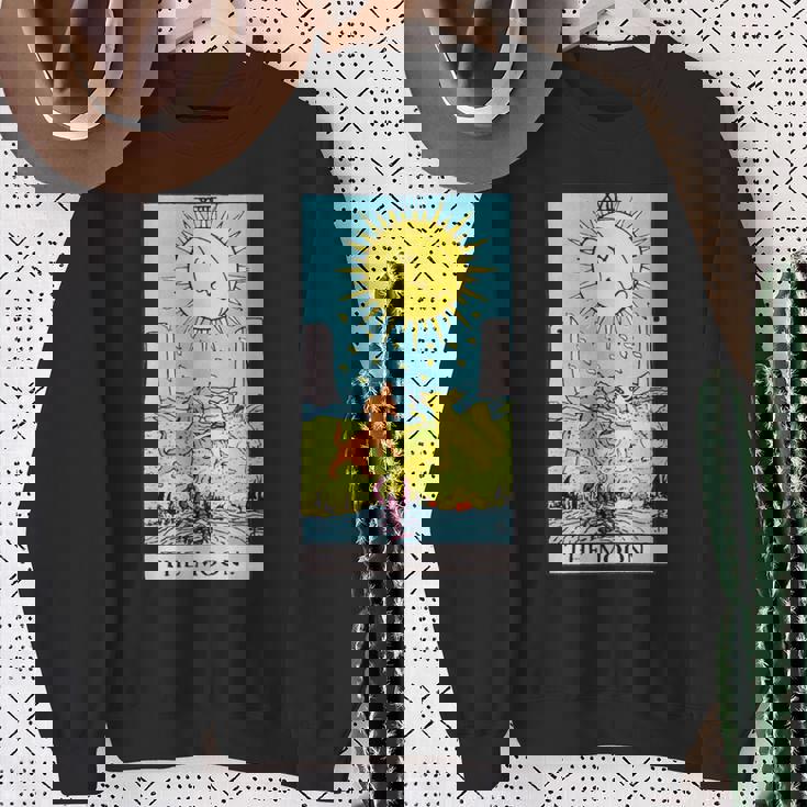 オリジナルのrider Waite Deckのムーンヴィンテージタロットカード。 長袖tシャツ スウェットシャツ 年配の女性への贈り物