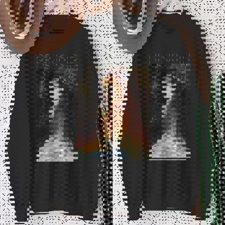 オーギュストルノワール-マドモアゼルダンヴェルの肖像 長袖tシャツ スウェットシャツ 年配の女性への贈り物