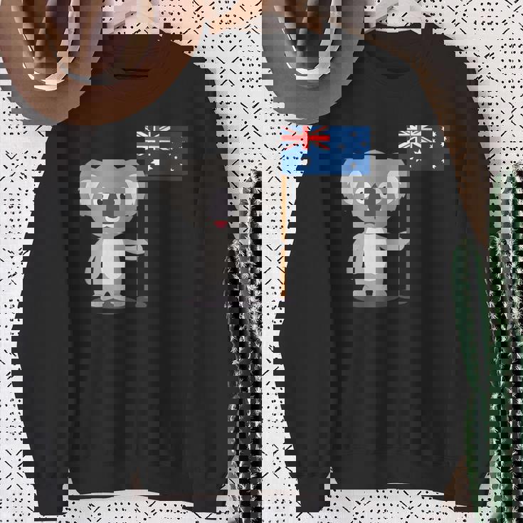 オーストラリアのコアラ オーストラリア国旗 スウェットシャツ 年配の女性への贈り物