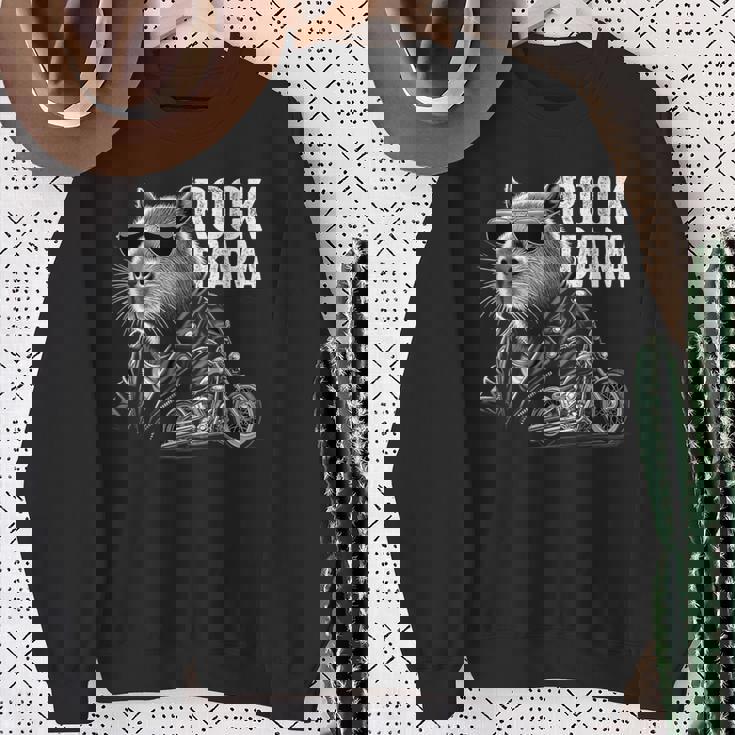 オートバイ げっ歯類 ロック メンズ カピバラ スウェットシャツ 年配の女性への贈り物