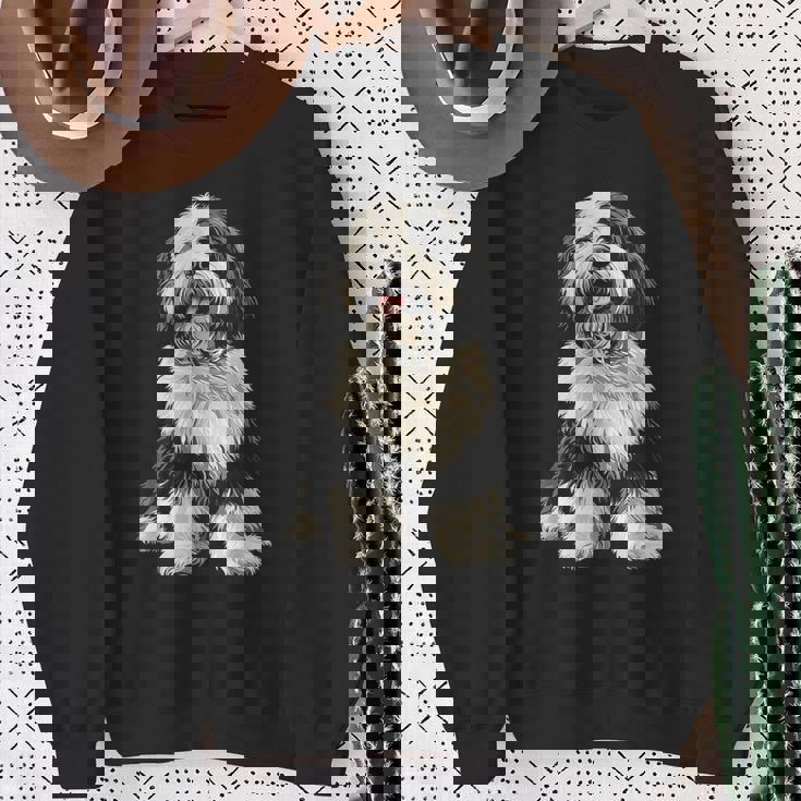 オールドイングリッシュシープドッグ 犬 ペット アートワーク オールドイングリッシュシープドッグ スウェットシャツ 年配の女性への贈り物