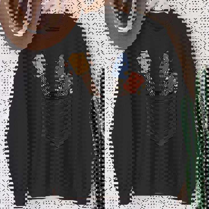 カジュアル ウクレレコレクション ポケットにハワイウクレレ スウェットシャツ 年配の女性への贈り物