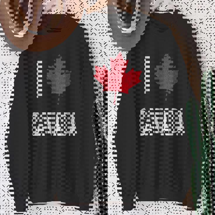 カナダ お土産 I Love Canada スウェットシャツ 年配の女性への贈り物