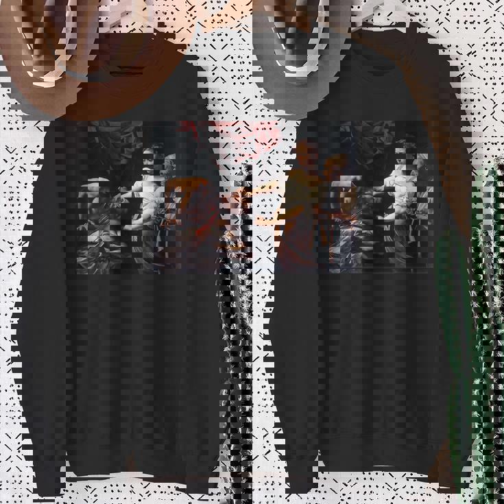 カラヴァッジョのジュディス・ホロフェルネス スウェットシャツ 年配の女性への贈り物