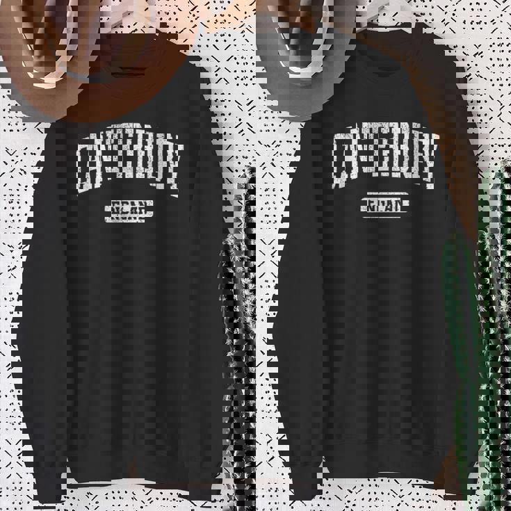 カンタベリー イングランド ヴィンテージ スポーツ デザイン 長袖tシャツ スウェットシャツ 年配の女性への贈り物