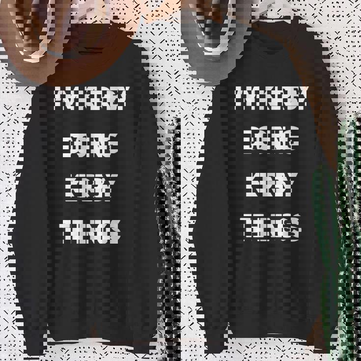 カービィのことをやってるカービィだよ 長袖tシャツ スウェットシャツ 年配の女性への贈り物