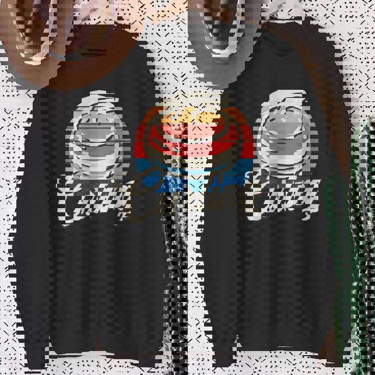 カーリング レトロ ヴィンテージ カーリングストーン スウェットシャツ 年配の女性への贈り物