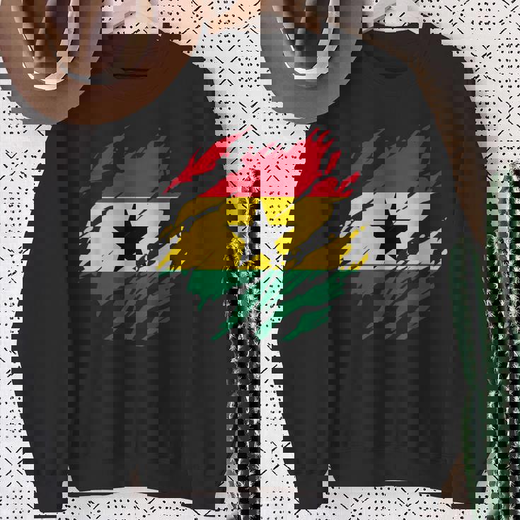 ガーナの国旗ガーナ スウェットシャツ 年配の女性への贈り物