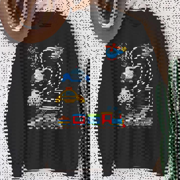 キッズトラック 電車 2歳の誕生日パーティー 幼児 2歳 誕生日 スウェットシャツ 年配の女性への贈り物