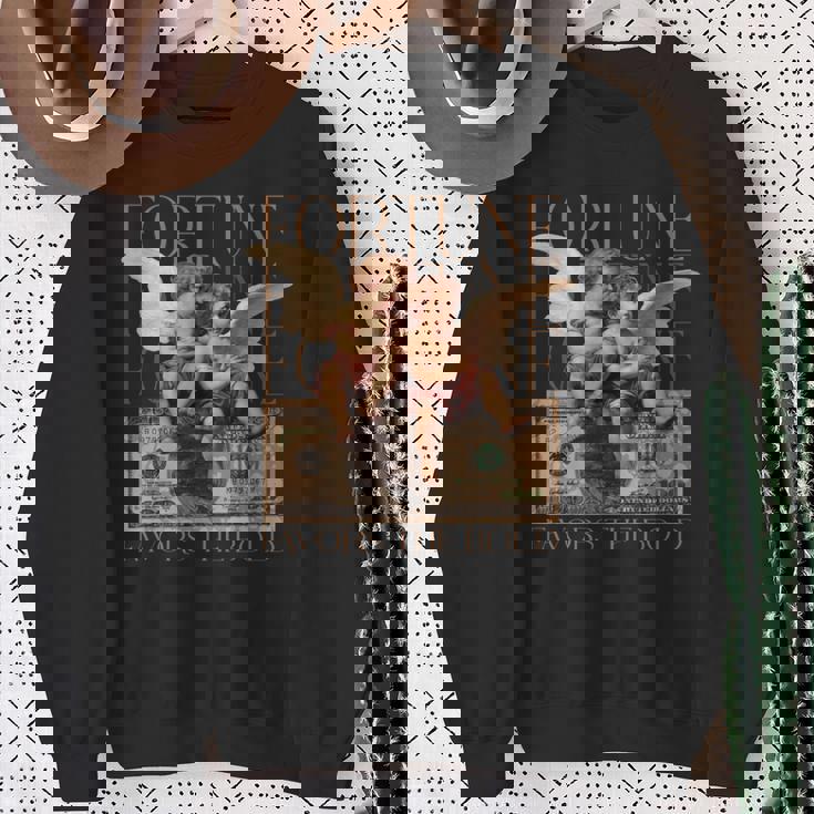 キューピッドとサイケ 2人の天使の赤ちゃん ドルフォーチュンアート 長袖tシャツ スウェットシャツ 年配の女性への贈り物