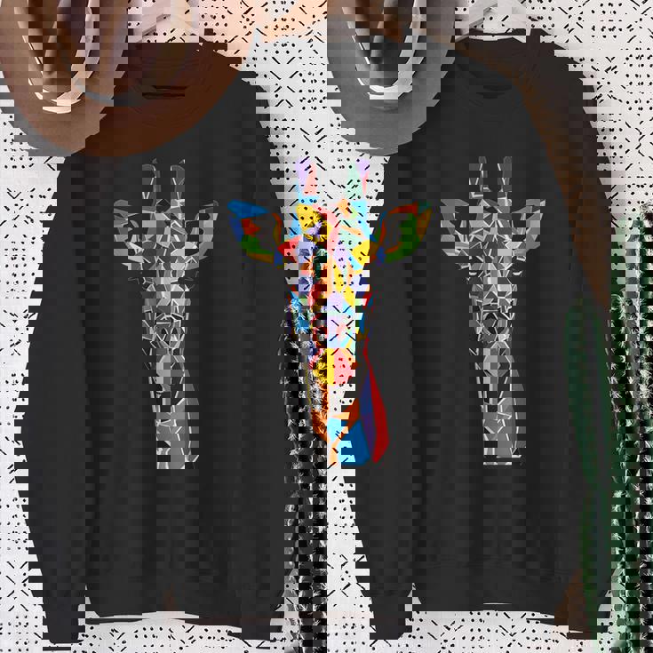 キリン 幾何学 スウェットシャツ 年配の女性への贈り物