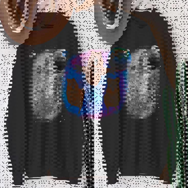 クオッカ、宇宙のクオッカ、オーストラリアの動物クオッカ スウェットシャツ 年配の女性への贈り物