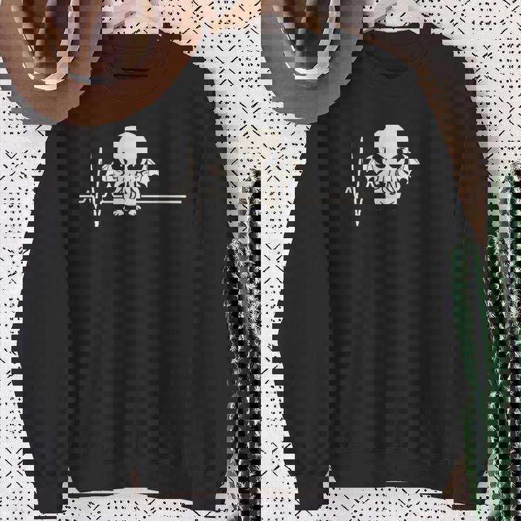 クトゥルフ ハートビート キュート コズミックホラー クトゥルフ 心電図 スウェットシャツ 年配の女性への贈り物