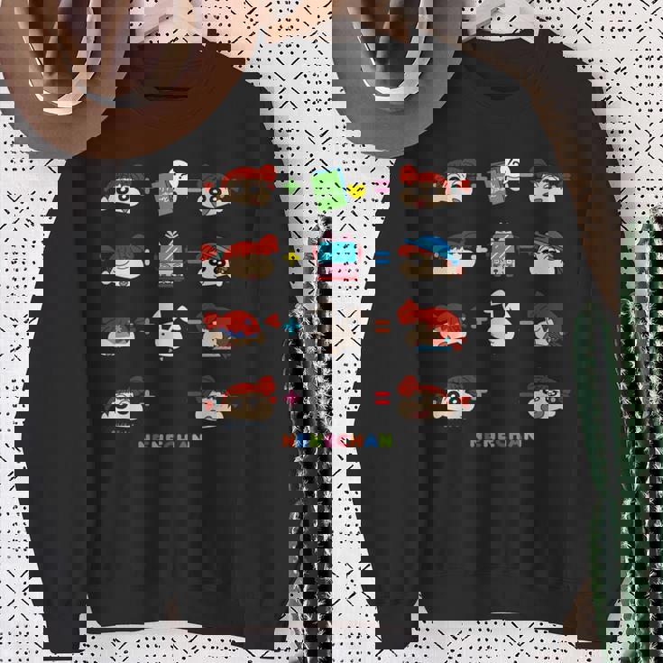 クレヨンしんちゃん 〇＋〇＝？ ネネちゃんver 長袖tシャツ スウェットシャツ 年配の女性への贈り物